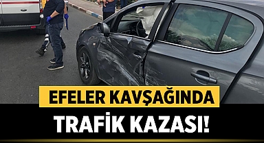 Efeler Kavşağında Trafik Kazası!