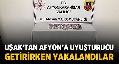 Uşak'tan Afyonkarahisar'a uyuşturucu getirirken yakalandılar!