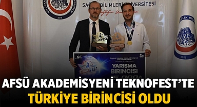 AFSÜ'de Akademisyen TEKNOFEST’te Türkiye Birincisi oldu