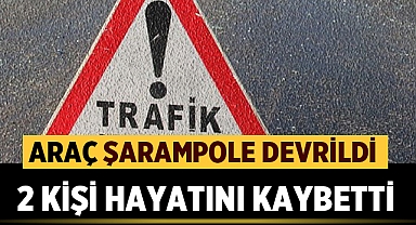 Afyonkarahisar'da şarampole devrilen araçta 2 kişi feci öldü