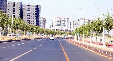 Diyarbakır'da ağaçlarla estetik görünüm