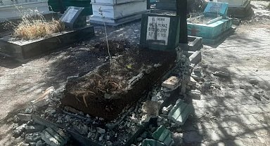 Diyarbakır'da hırsızlılar mezarlıklara dadandı!
