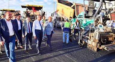 Diyarbakır'da yol yapım çalışmalarına Vali'den denetim