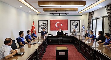 Mustafa Yalçın zabıtaları ağırladı