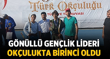 Okçulukta, Afyonkarahisar Gençlik Merkezi’nde gönüllü birinci oldu