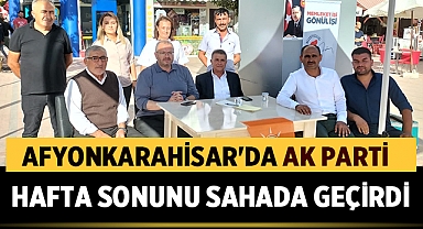 Afyonkarahisar'da AK Parti hafta sonunu sahada geçirdi