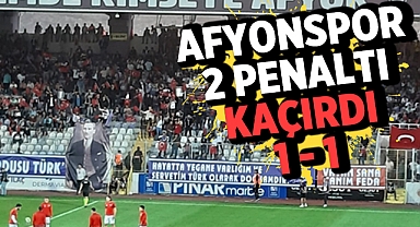 Afyonspor, 2 penaltı kaçırdı, Amedspor ile 1-1 berabere kaldı