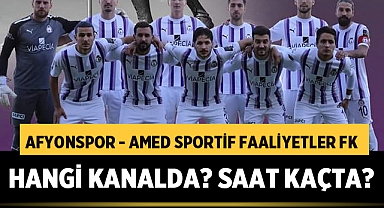 Afyonspor - Amed Sportif Faaliyetler maçı saat kaçta, hangi kanalda?