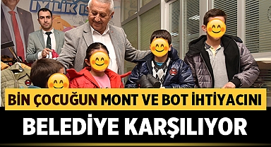 Bin çocuğun bot ve mont ihtiyacını Belediye karşılıyor