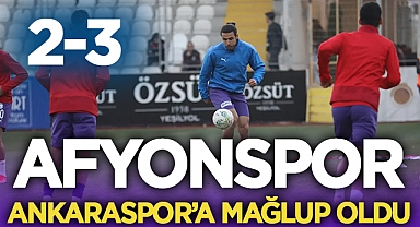 HES İlaç Afyonspor, kendi evinde Ankaraspor'a 3-2 mağlup oldu