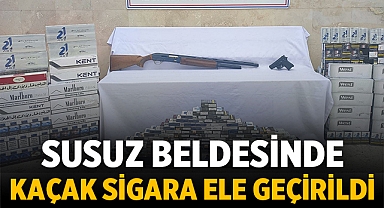 Susuz Beldesinde kaçak sigara ele geçirildi