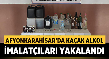Afyonkarahisar'da kaçak alkol imalatçıları yakalandı
