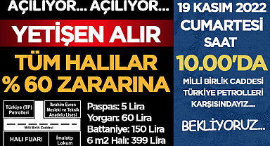 Afyonkarahisar'da ucuz halıları yetişen alacak! 