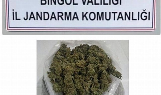 Bingöl'de 1,18 kilogram esrar ele geçirildi