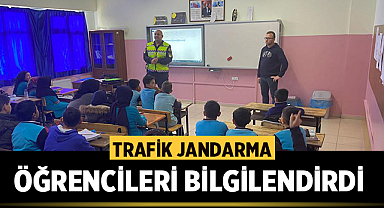 Afyonkarahisar Trafik Jandarma öğrencileri bilgilendirdi