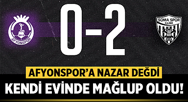 Afyonspor'a nazar değdi: Somaspor’a mağlup olduk!