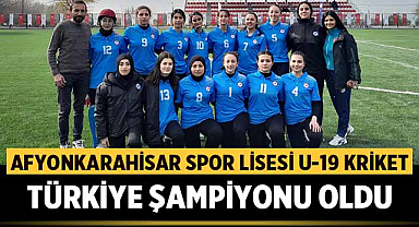 Denizli'de düzenlendi: Afyonkarahisar Spor Lisesi U-19 Kriket Türkiye Şampiyonu oldu