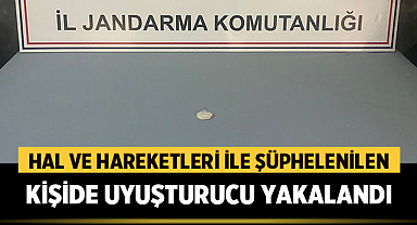Hal ve hareketleri ile şüphelenilen kişide uyuşturucu yakalandı