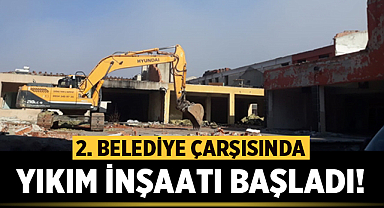 Afyonkarahisar'da 2. Belediye Çarşısı inşaat yıkım çalışmaları başladı