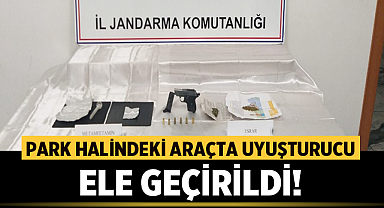 Afyonkarahisar'da park halindeki araçta uyuşturucu ve tabanca ele geçirildi