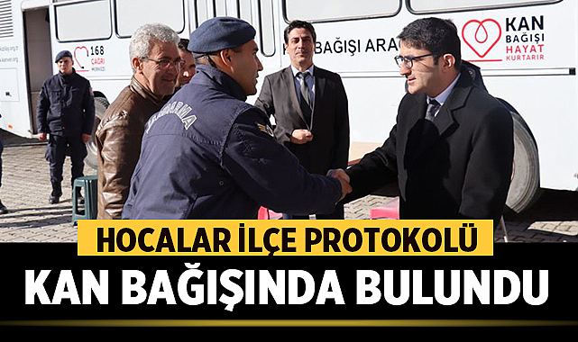 Afyonkarahisar'ın Hocalar ilçesinde protokol kan bağışında bulundu