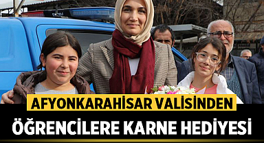 Afyonkarahisar Valisinden öğrencilere karne hediyesi