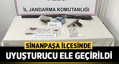 Sinanpaşa ilçesinde uyuşturucu ele geçirildi
