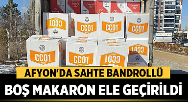 Afyon'da milyonlarca sahte bandrollü boş makaron ele geçirildi