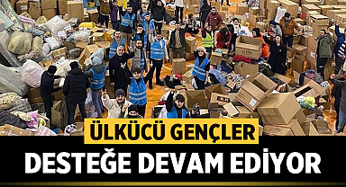 Afyonkarahisar'da Ülkücü gençler depremzedelere desteğe devam ediyor