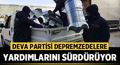 Afyonkarahisar DEVA Partisi depremzedelere yardımlarını sürdürüyor