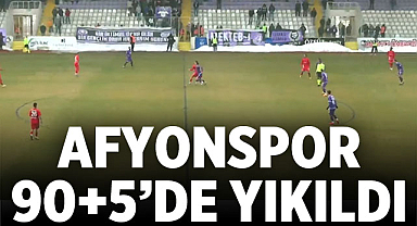 Afyonspor, 90+5'de yıkıldı