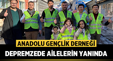 Anadolu Gençlik Derneği depremzedelerin yanında