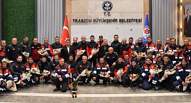 Arama kurtarma ekipleri Trabzon'a döndü