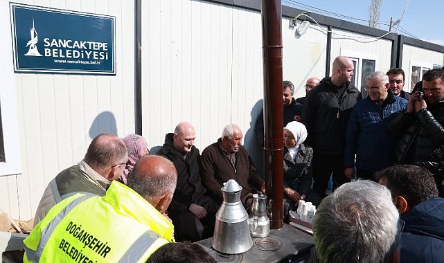 Bakan Soylu'dan Doğanşehir'deki depremzedelere ziyaret
