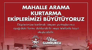 Çiğli Belediyesi Mahalle Arama Kurtarma Ekibine Yeni Gönüllüler Arıyor