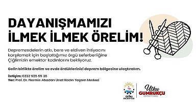 Çiğli'de Örgüler Depremzedeler İçin
