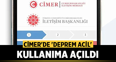 CİMER'in sayfasında 'Deprem Acil' başlığı kullanıma açıldı