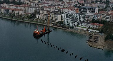 Değirmendere çekek yerine 85 kazık