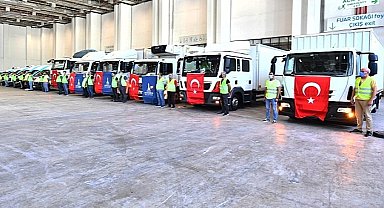 İzmir'den afet bölgesine tam destek 100 bin kişilik gıda desteği yola çıktı