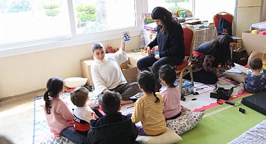 İzmir Güzelbahçe'de depremzede çocuklara oyun alanı