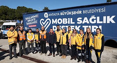 Mobil Sağlık Destek Tırı Hatay'da