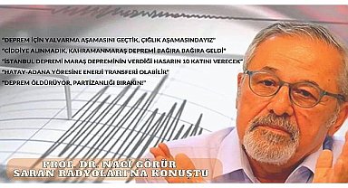 Prof. Dr. Naci Görür: Deprem İçin Yalvarma Aşamasını Geçtik, Çığlık Aşamasındayız
