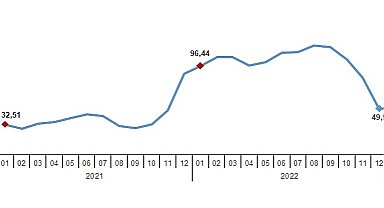 Yurt Dışı Üretici Fiyat Endeksi (YD-ÜFE) yıllık %50,98, aylık %4,00 arttı