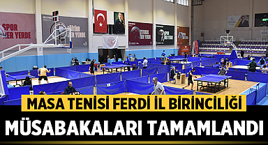 Afyonkarahisar'da Masa Tenisi Ferdi İl Birinciliği Müsabakaları tamamlandı