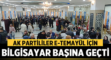Afyonkarahisar'da Ak Partililer E-Temayül İçin Bilgisayar Başına Geçti