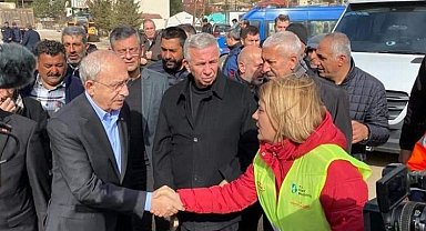 Başkan Hürriyet, Kılıçdaroğlu ile deprem bölgesinde buluştu