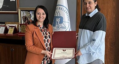 Başkan Tekin'e BŞEÜ'den teşekkür belgesi