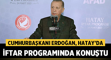 Cumhurbaşkanı Erdoğan, Hatay'da iftar programında konuştu