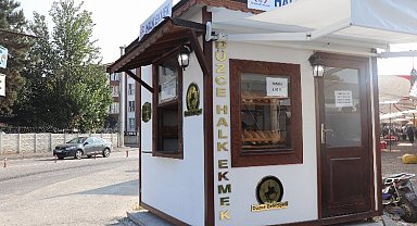 Düzce Halk Ekmek'te pide satışları başladı