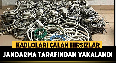 Kabloları çalan hırsızlar yakalandı!